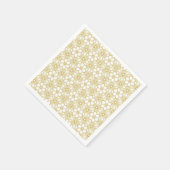 Geometrie gele bloemen servet (Hoek)