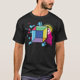 Geometrie geometrische kubus Isometrische 2d gallo T-shirt