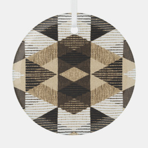 Geometrie herhalen: gestructureerd achtergrondontw glas ornament
