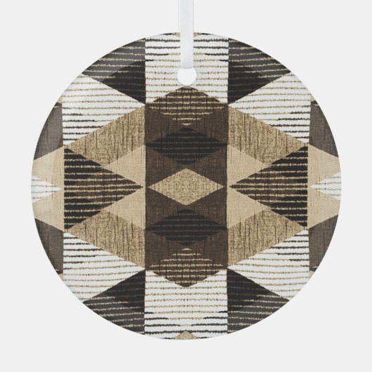 Geometrie herhalen: gestructureerd achtergrondontw glas ornament (Voorkant)