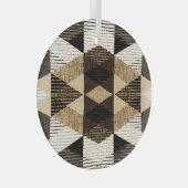 Geometrie herhalen: gestructureerd achtergrondontw glas ornament (Voorkant Rechts)