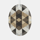 Geometrie herhalen: gestructureerd achtergrondontw glas ornament (Voorkant links)