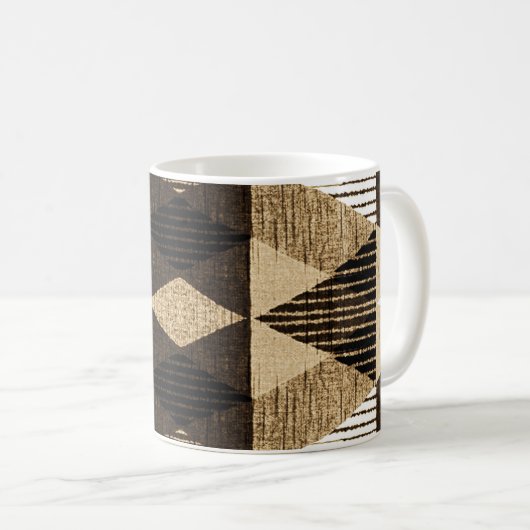 Geometrie herhalen: gestructureerd achtergrondontw koffiemok (Voorkant rechts)