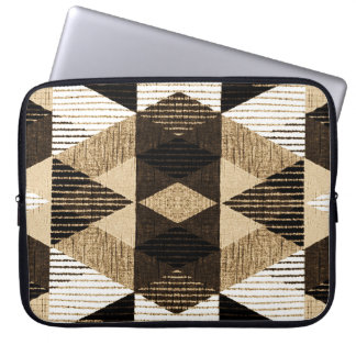Geometrie herhalen: gestructureerd achtergrondontw laptop sleeve