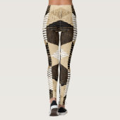 Geometrie herhalen: gestructureerd achtergrondontw leggings (Achterkant)