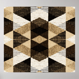 Geometrie herhalen: gestructureerd achtergrondontw poster