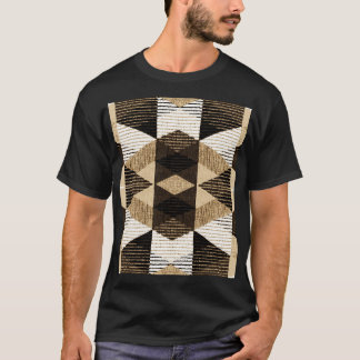 Geometrie herhalen: gestructureerd achtergrondontw t-shirt
