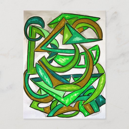 Geometrie Homework - Abstract kunstwerk Briefkaart (Voorkant)