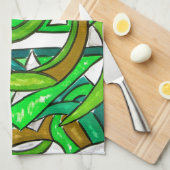 Geometrie Homework - Abstracte kunst Theedoek (Quarter Fold)