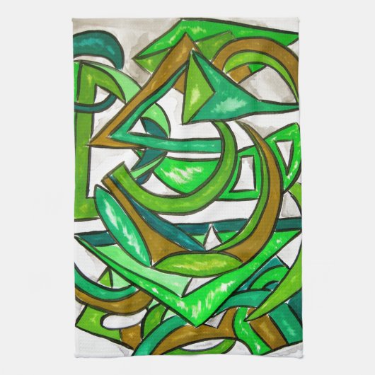 Geometrie Homework - Abstracte kunst Theedoek (Verticaal)