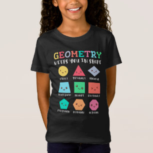 Geometrie houdt je in vorm, geometrische vormen t-shirt