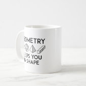 Geometrie houdt je in vorm koffiemok (Voorkant links)