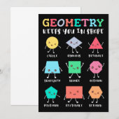 Geometrie houdt je in vorm - School Wiskunde Humor Kaart (Voorkant / Achterkant)