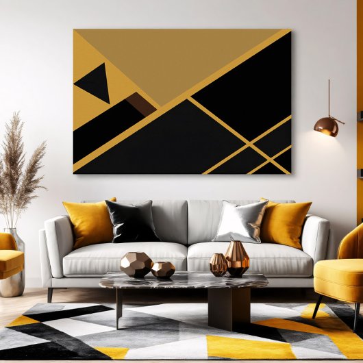 Geometrie in aardetinten poster