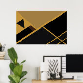 Geometrie in aardetinten poster (Thuiskantoor)