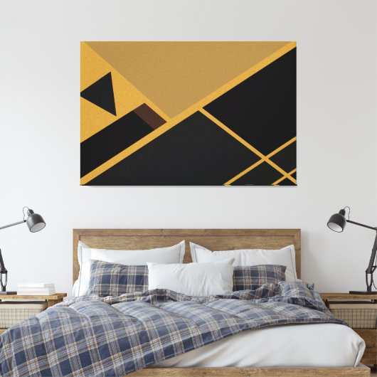 Geometrie in Earth Tones Canvas (Insitu (Slaapkamer))