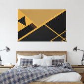 Geometrie in Earth Tones Canvas Afdruk (Insitu (Slaapkamer))