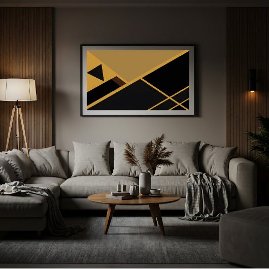 Geometrie in Earth Tones Canvas Afdruk