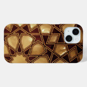Geometrie in hout Case-Mate iPhone case (Achterkant (horizontaal))