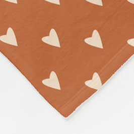 Geometrie in Love - crème op red ochre - patroon. Fleece Deken