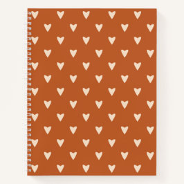 Geometrie in Love - crème op red ochre - patroon. Notitieboek