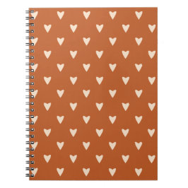 Geometrie in Love - crème op red ochre - patroon. Notitieboek