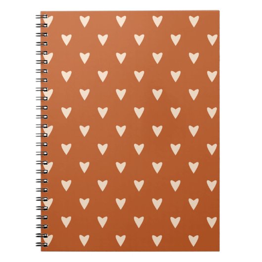 Geometrie in Love - crème op red ochre - patroon. Notitieboek (Voorkant)
