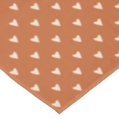 Geometrie in Love - crème op red ochre - patroon. Tafelkleed (Gekanteld)