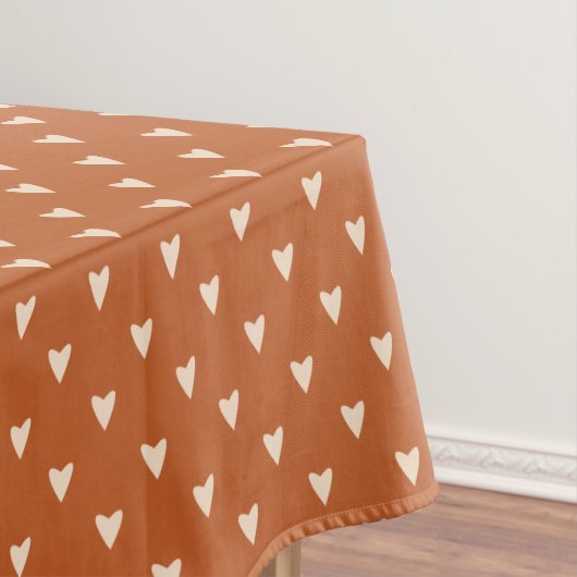Geometrie in Love - crème op red ochre - patroon. Tafelkleed (Voorbeeld)