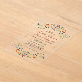  geometrie ingewikkelde klassieke motief bruiloft acryl uitnodigingen (Laagn)