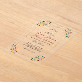  geometrie ingewikkelde klassieke motief bruiloft acryl uitnodigingen (Laagn)