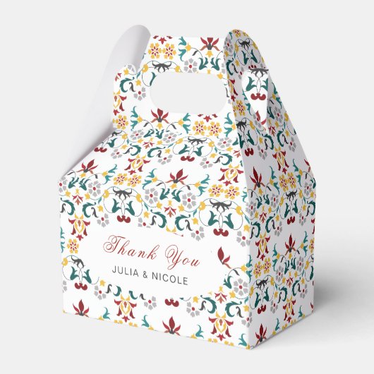  geometrie ingewikkelde klassieke motief bruiloft bedankdoosjes (Voorkant Zijde)