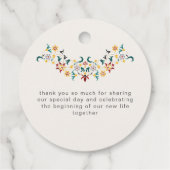  geometrie ingewikkelde klassieke motief bruiloft bedankjes labels (Achterkant)