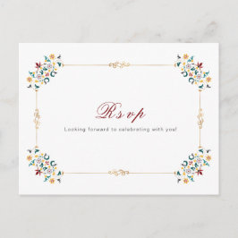 geometrie ingewikkelde klassieke motief bruiloft briefkaart