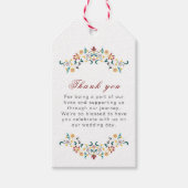  geometrie ingewikkelde klassieke motief bruiloft cadeaulabel (Voorkant)