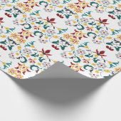  geometrie ingewikkelde klassieke motief bruiloft cadeaupapier (Hoek)