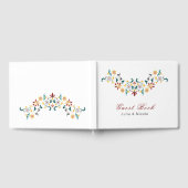  geometrie ingewikkelde klassieke motief bruiloft gastenboek (Volledig)