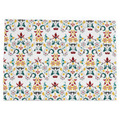  geometrie ingewikkelde klassieke motief bruiloft groot cadeauzakje (Achterkant)