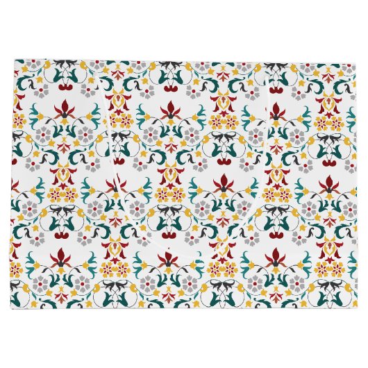  geometrie ingewikkelde klassieke motief bruiloft groot cadeauzakje (Achterkant)