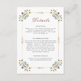 geometrie ingewikkelde klassieke motief bruiloft informatiekaartje