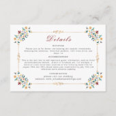  geometrie ingewikkelde klassieke motief bruiloft informatiekaartje (Voorkant)