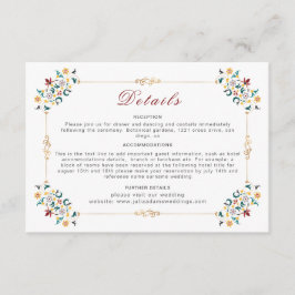 geometrie ingewikkelde klassieke motief bruiloft informatiekaartje