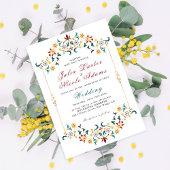 geometrie ingewikkelde klassieke motief bruiloft kaart