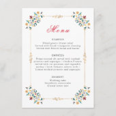  geometrie ingewikkelde klassieke motief bruiloft menu (Voorkant)