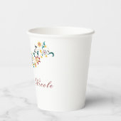  geometrie ingewikkelde klassieke motief bruiloft papieren bekers (Achterkant)