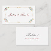  geometrie ingewikkelde klassieke motief bruiloft plaatskaartje (Voorkant / Achterkant)