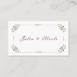  geometrie ingewikkelde klassieke motief bruiloft plaatskaartje