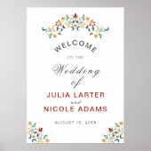 geometrie ingewikkelde klassieke motief bruiloft poster (Voorkant)