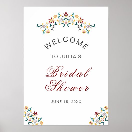  geometrie ingewikkelde klassieke motief bruiloft poster (Voorkant)