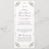 geometrie ingewikkelde klassieke motief bruiloft programmakaart (Voorkant)